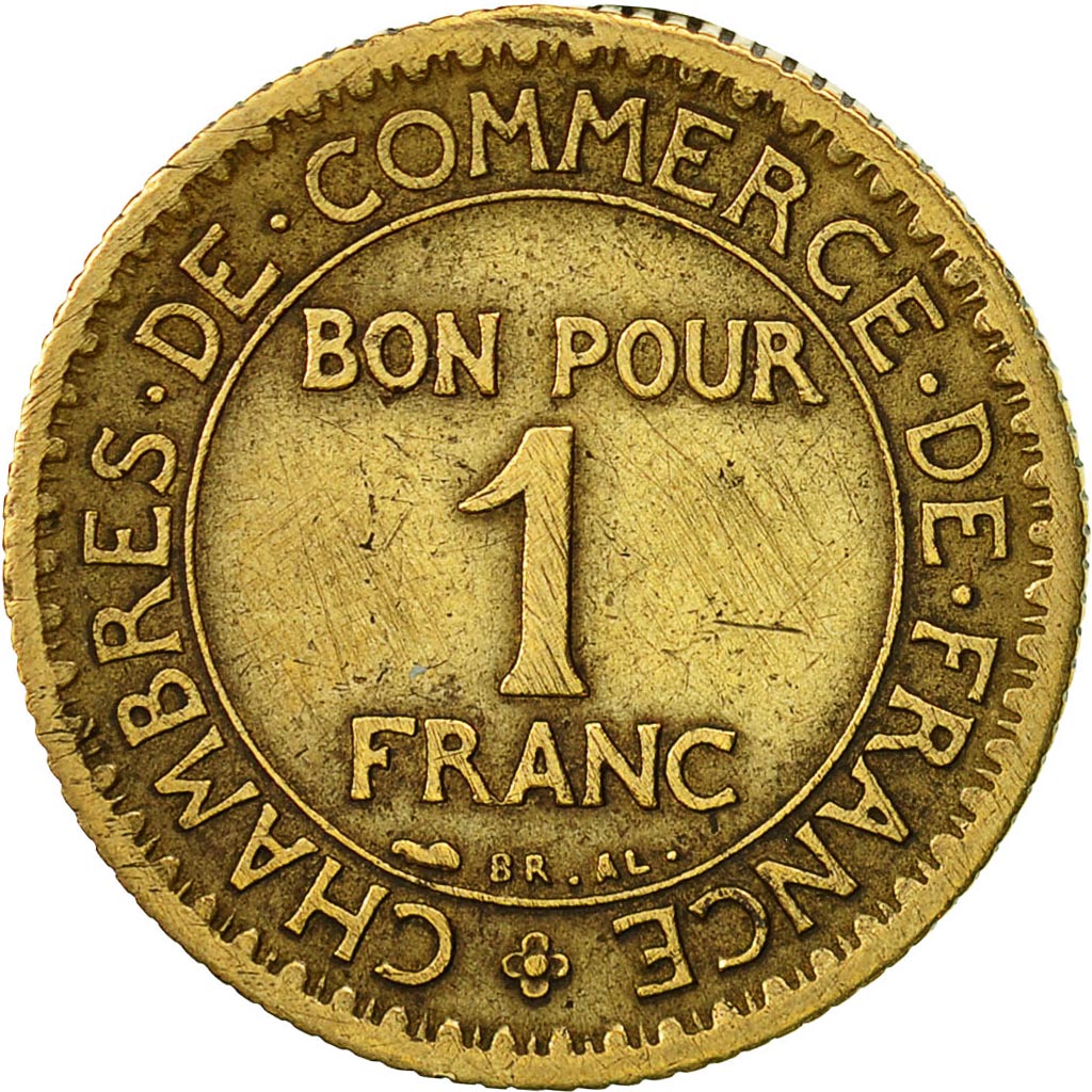 Coin, France, Chambre de commerce, Franc, 1922, Paris, VF(30-35)