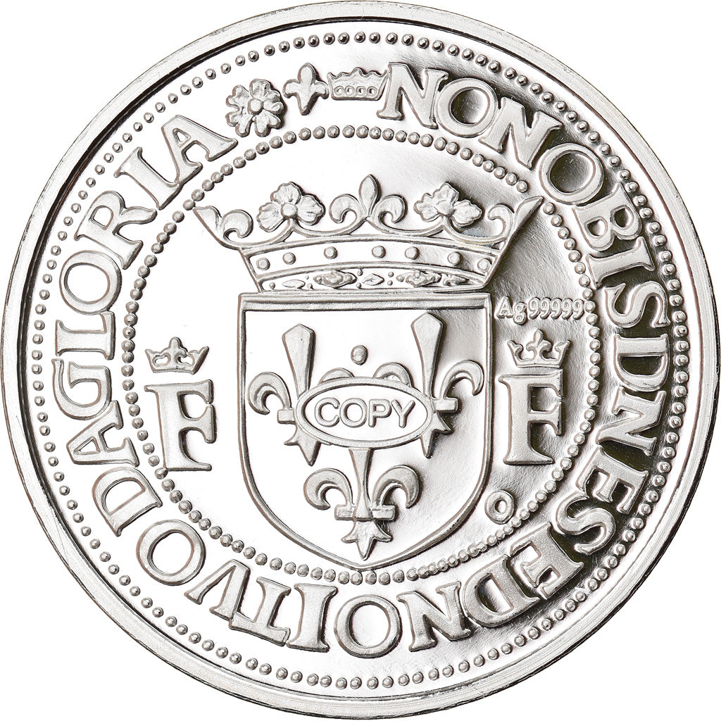 France, Medal, Reproduction Teston de François Ier, MS(65-70), Silver