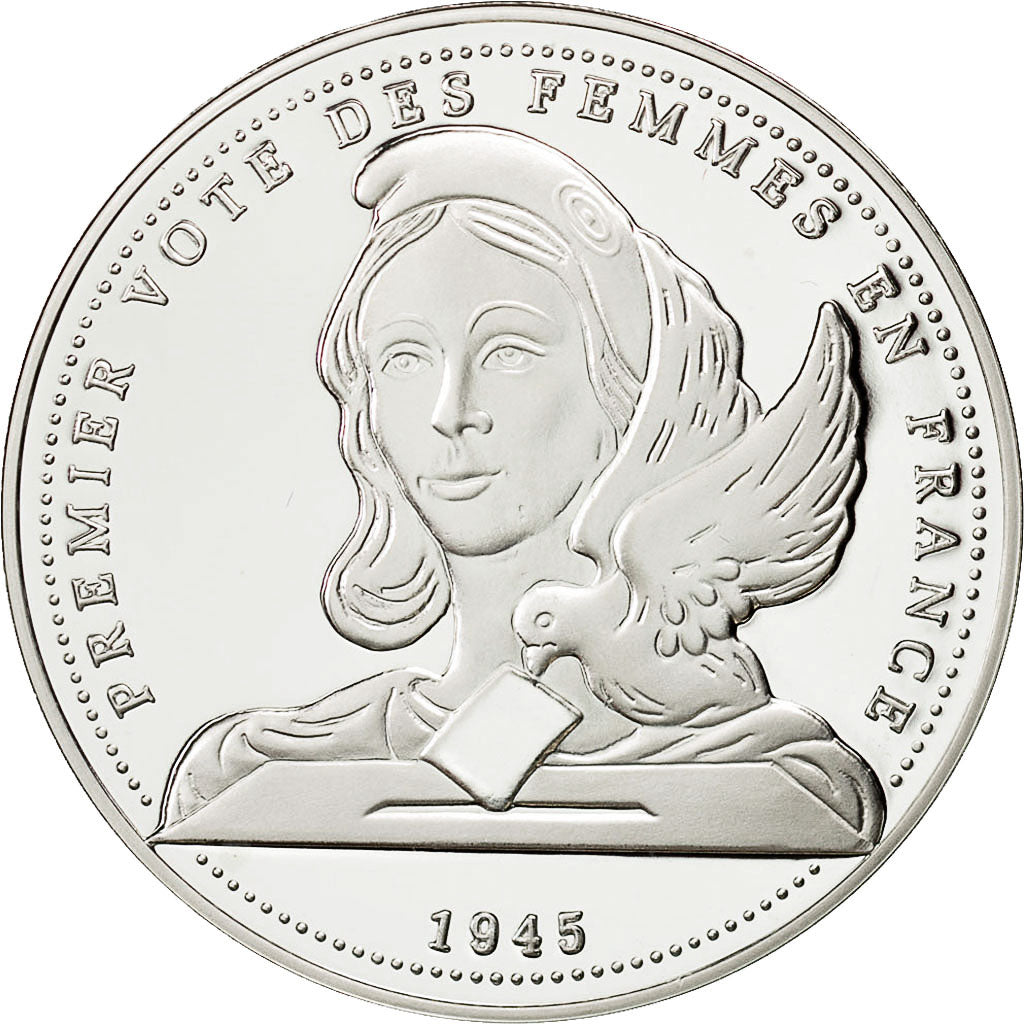 France, Medal, Premier Vote des Femmes en France, History, MS(65-70), Silver
