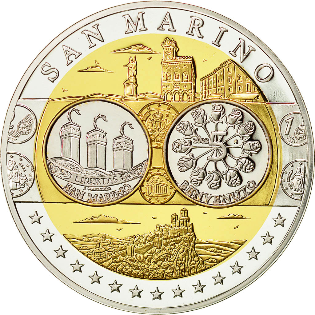 San Marino, Medal, Europa, Politics, Society, War, FDC, Argent