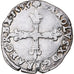 França, Charles X, 1/4 Ecu, 1593, Nantes, Prata, VF(30-35), Gadoury:521
