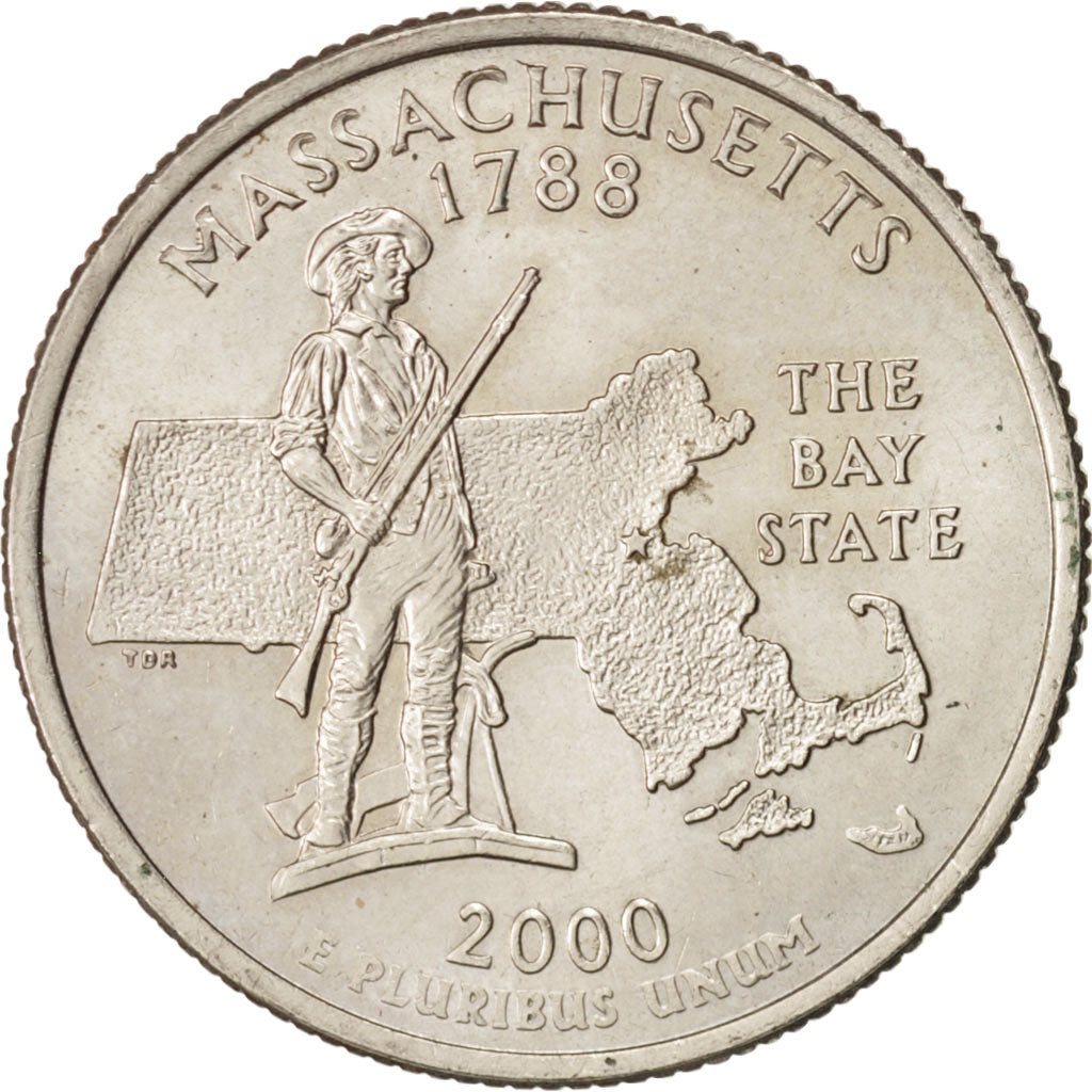Coin, United States, Quarter, 2000, U.S. Mint, Denver, MS(63), Copper-Nickel