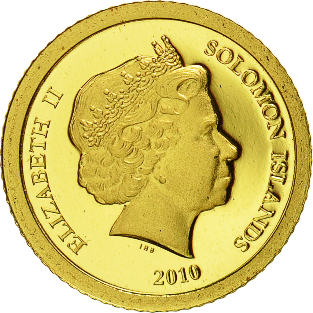 Moneta, Wyspy Salomona, Elizabeth II, 5 Dollars, 2010, CIT, MS(65-70), Złoto