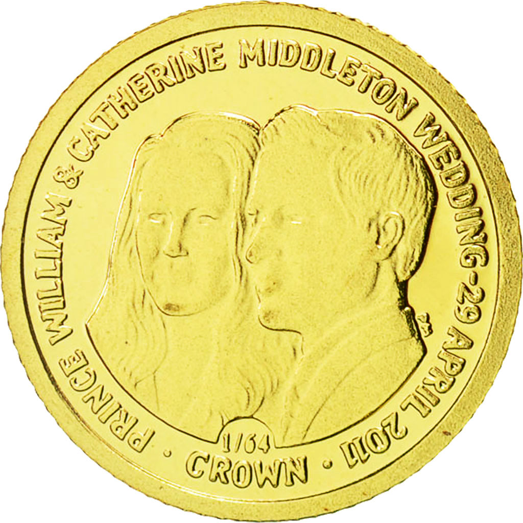 Coin, Falkland Islands, Elizabeth II, 1/64 Crown, 2011, MS(65-70), Gold