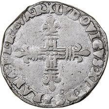Frankrijk, Louis XIII, 1/4 Écu de Navarre, 1612, Saint-Palais, Zilver, FR