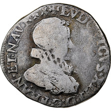 Frankrijk, Louis XIII, 1/2 Franc, tête nue au col fraisé, 1615, Paris, Zilver