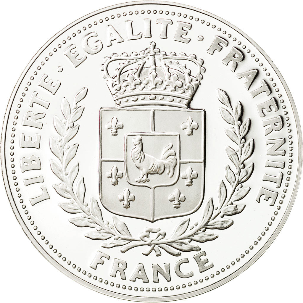 Francja, Medal, Nos Grands Hommes, Gustave Eiffel, Historia, MS(65-70), Srebro