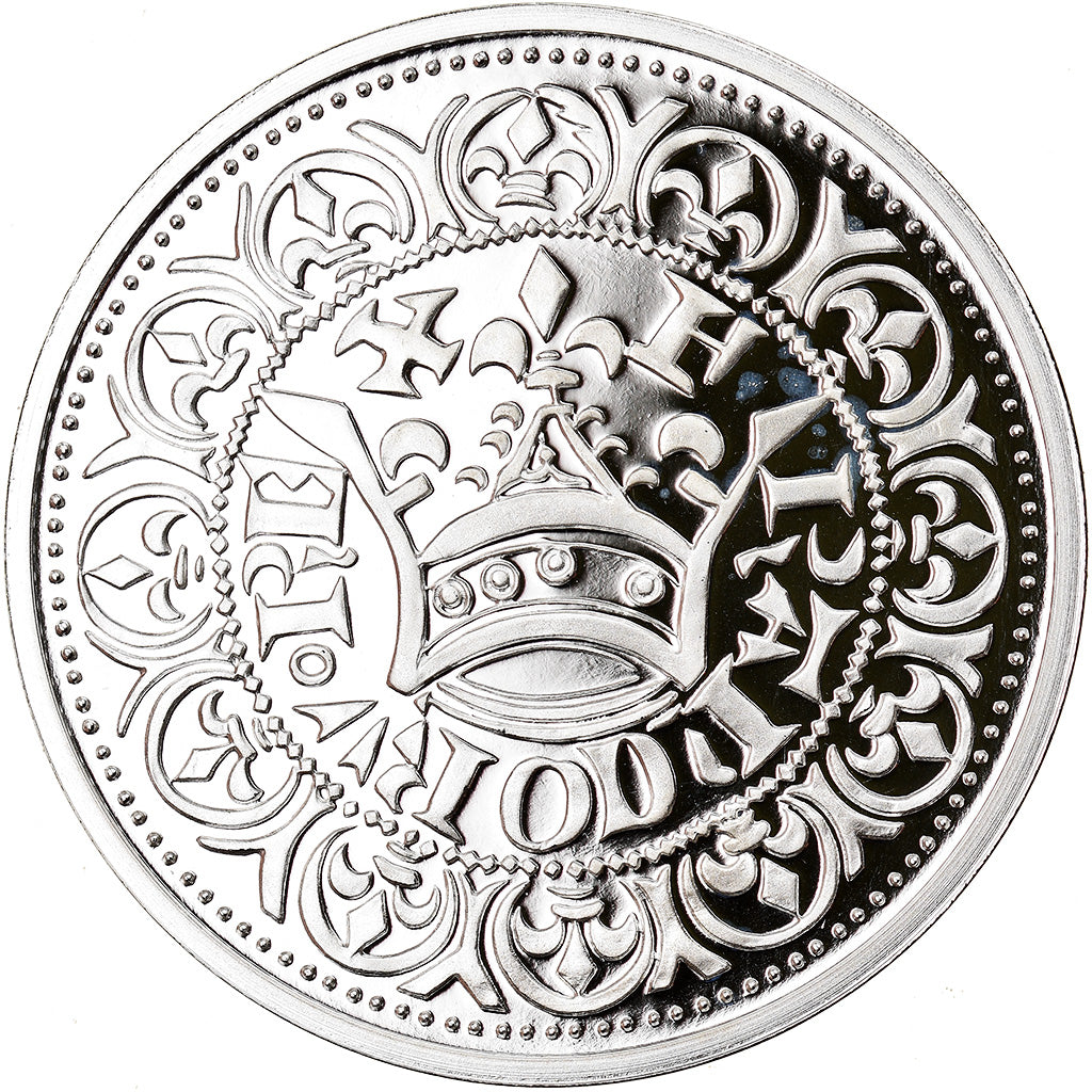 Francja, Medal, Reproduction du Gros Blanc à la Couronne, Jean II Le Bon