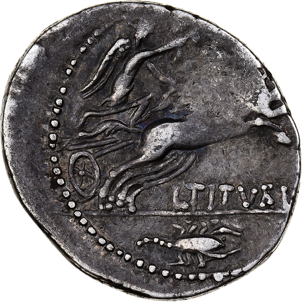 Tituria, Denarius, 89 BC, Rome, Plata, MBC, Crawford:344/3