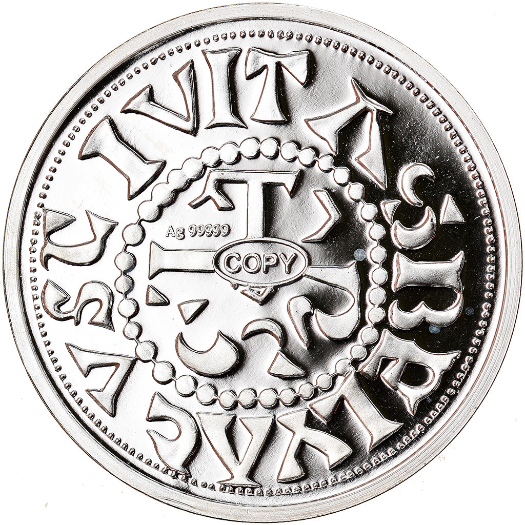 Francia, medaglia, Reproduction du Denier de Beauvais, FDC, Argento