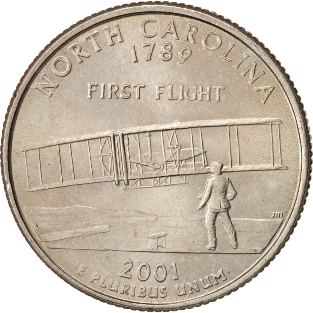 Moneta, USA, Quarter, 2001, U.S. Mint, Philadelphia, MS(63), Miedź-Nikiel