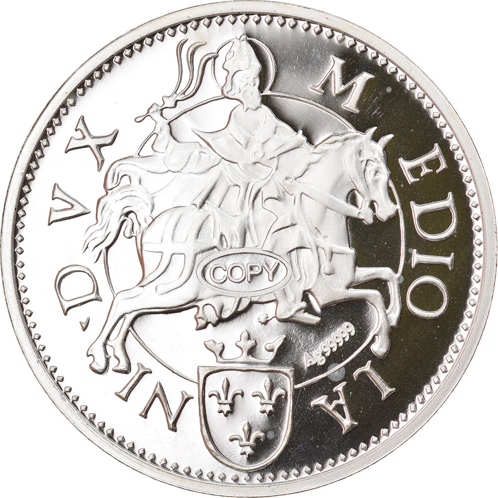 France, Medal, Reproduction, Louis XII, Duché de Milan, MS(65-70), Silver