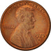 Coin, United States, Lincoln Cent, Cent, 1975, U.S. Mint, Denver, MS(63), Brass