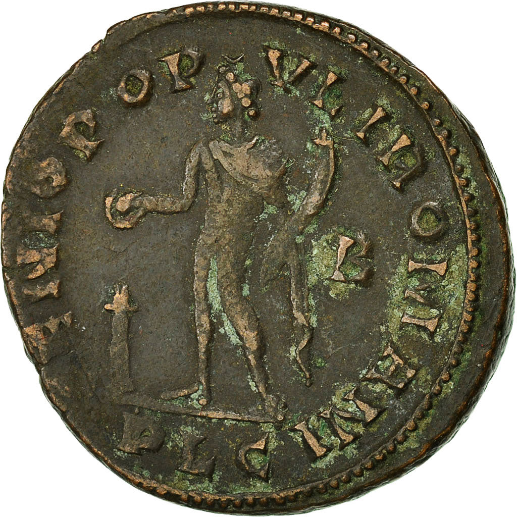 Moneta, Diocletian, Follis, 302-304, Lyon, AU(55-58), Miedź, RIC:113a