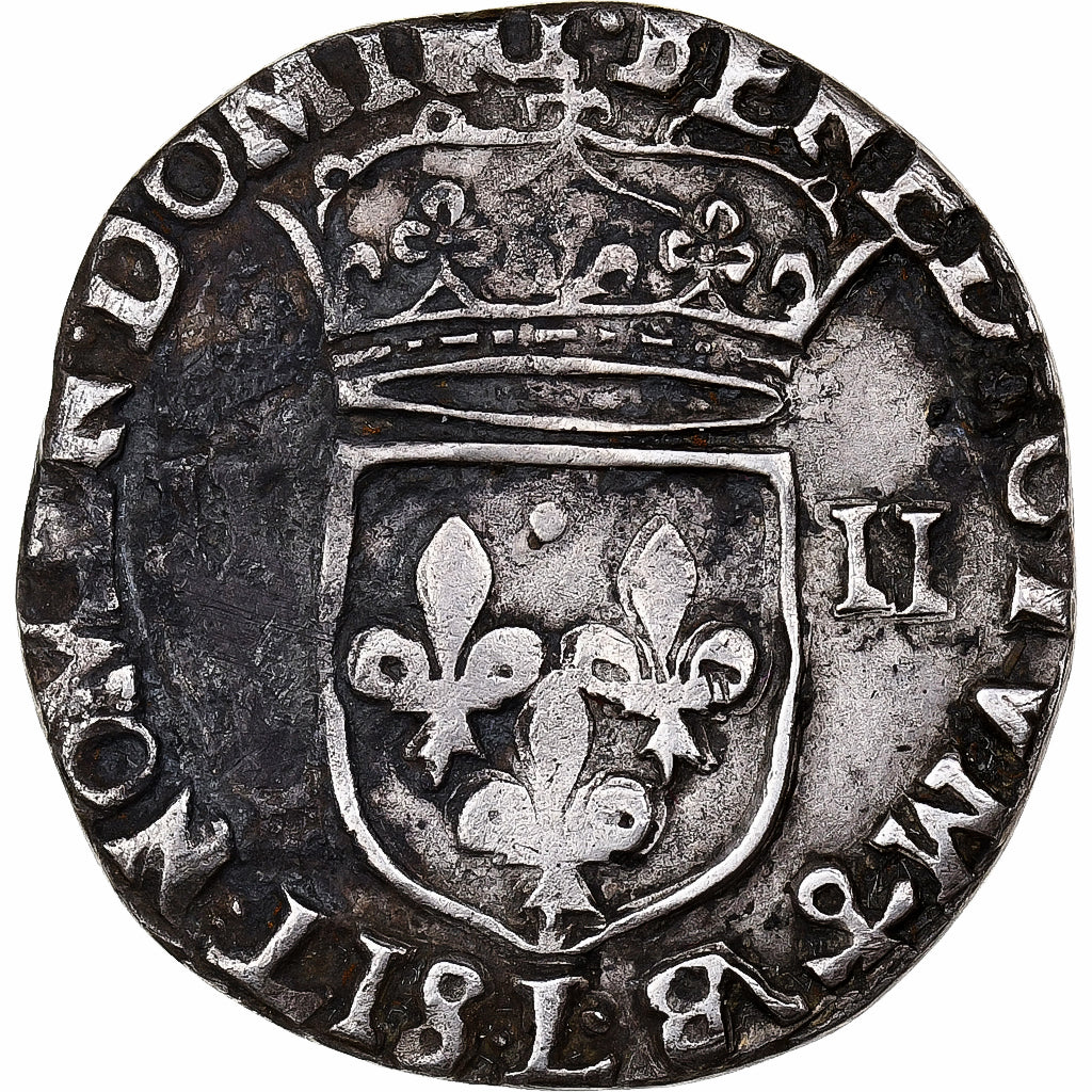 França, Louis XIII, 1/4 Ecu à la croix fleurdelisée, 1629, Bayonne, Prata
