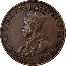 Australia, George V, Penny, 1918, Calcutta, Brązowy, AU(50-53), KM:23
