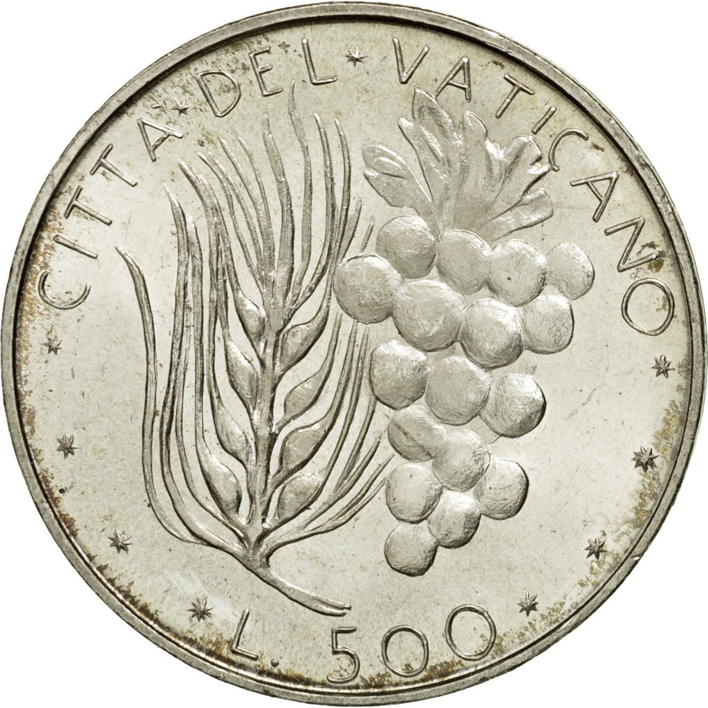 Coin, VATICAN CITY, Paul VI, 500 Lire, 1975, MS(60-62), Silver, KM:123