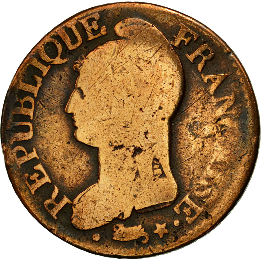 Coin, France, Dupré, 5 Centimes, 1796, Orléans, VG(8-10), Bronze, KM:640.9