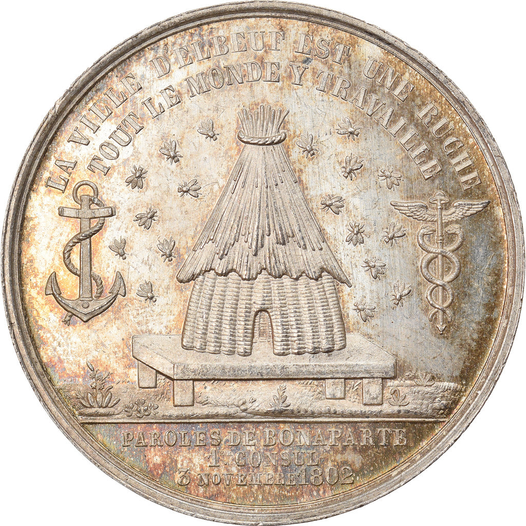 Francia, Token, Chambre de Commerce d'Elbeuf, 1861, Lecomte, SPL, Argento