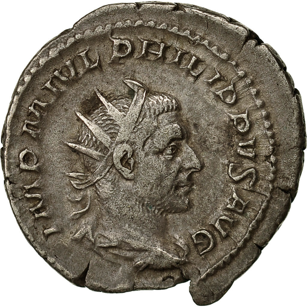 Coin, Philip I, Antoninianus, 244, Rome, AU(50-53), Billon, RIC:47