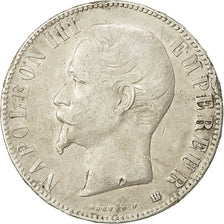 Coin, France, Napoleon III, 5 Francs, 1855 BB, VF(20-25), Silver, KM 782.2