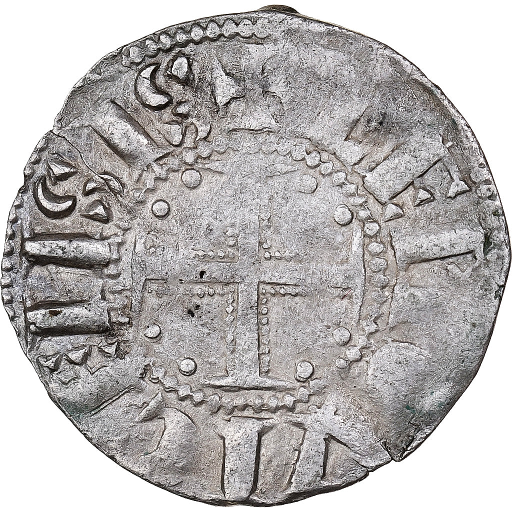 France, Abbaye de Saint-Martial, Denier barbarin, 1106-1245, Limoges, Billon