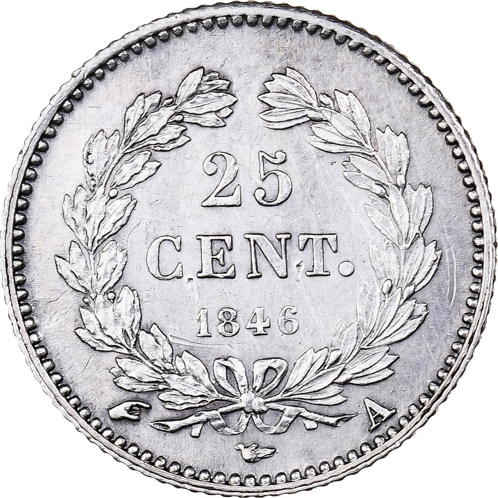 France, Louis-Philippe I, 25 Centimes, 1846, Paris, Silver, MS(60-62)