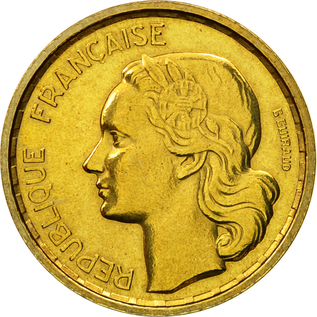 France, 10 Francs, Guiraud, 1950, Paris, ESSAI, Aluminum-Bronze, AU(55-58)