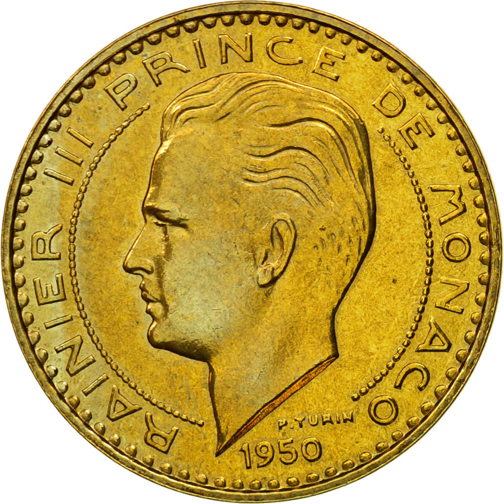 Coin, Monaco, Rainier III, 20 Francs, 1950, Paris, ESSAI, MS(64)
