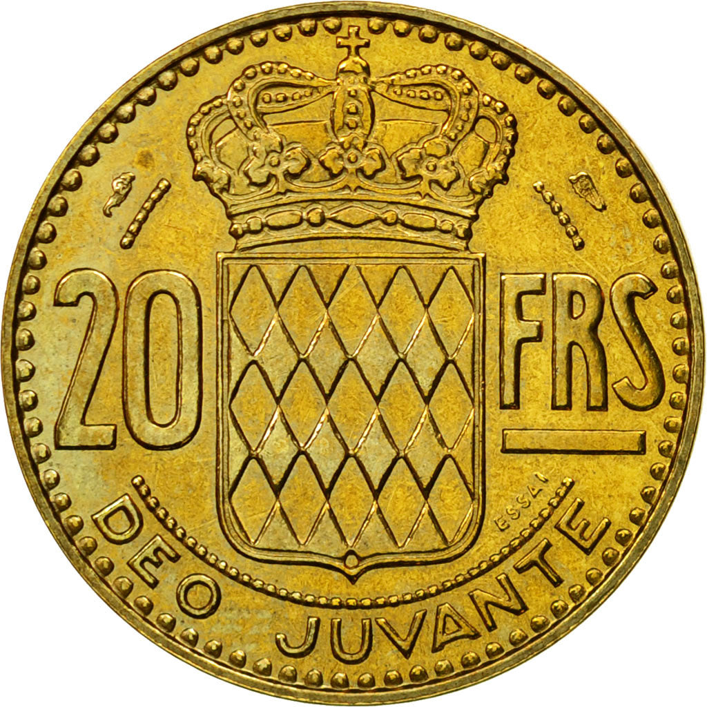 Coin, Monaco, Rainier III, 20 Francs, 1950, Paris, ESSAI, MS(64)