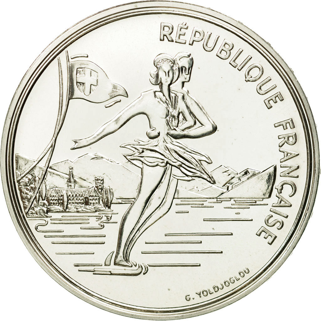 Munten, Frankrijk, 100 Francs, 1989, Paris, ESSAI, FDC, Zilver, Gadoury:C3