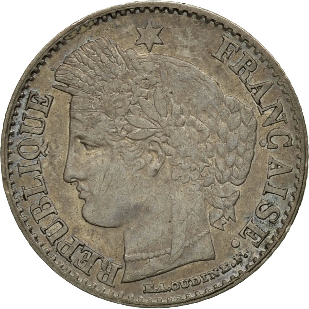 Moneta, Francja, Cérès, 20 Centimes, 1850, Paris, AU(55-58), Srebro, KM:758.1