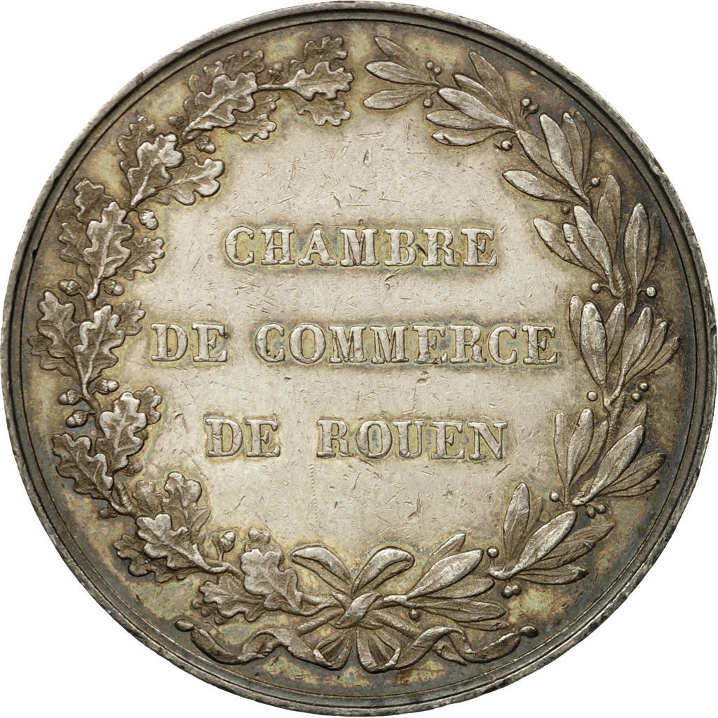Francia, zeton, Charles X, Chambre de Commerce de Rouen, n.d., Plata, Gayrard