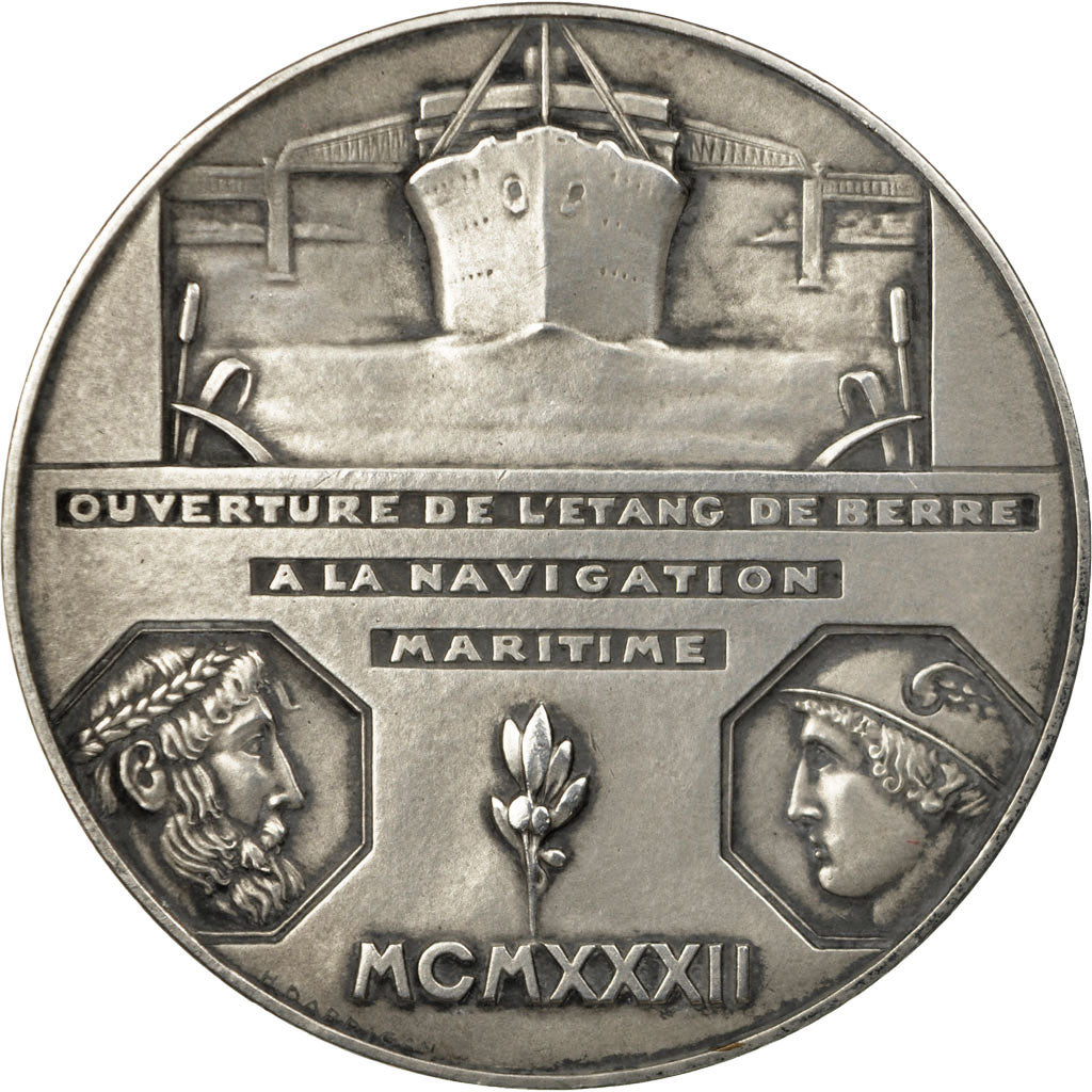 Francia, medalla, Chambre de Commerce de Marseille, 1932, Darrigan, SC, Plata