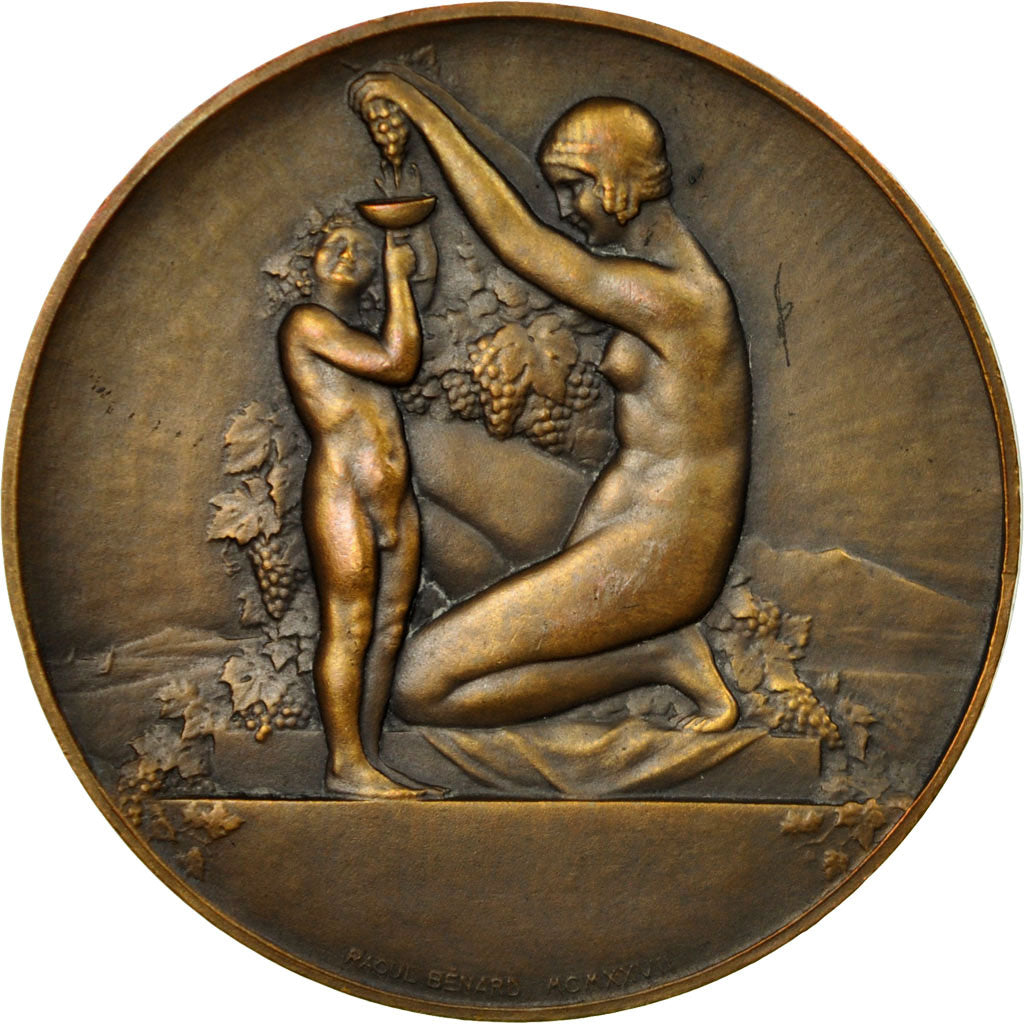 Frankrijk, Medaille, Chambre de Commerce de Perpignan, 1927, Bronzen, Benard