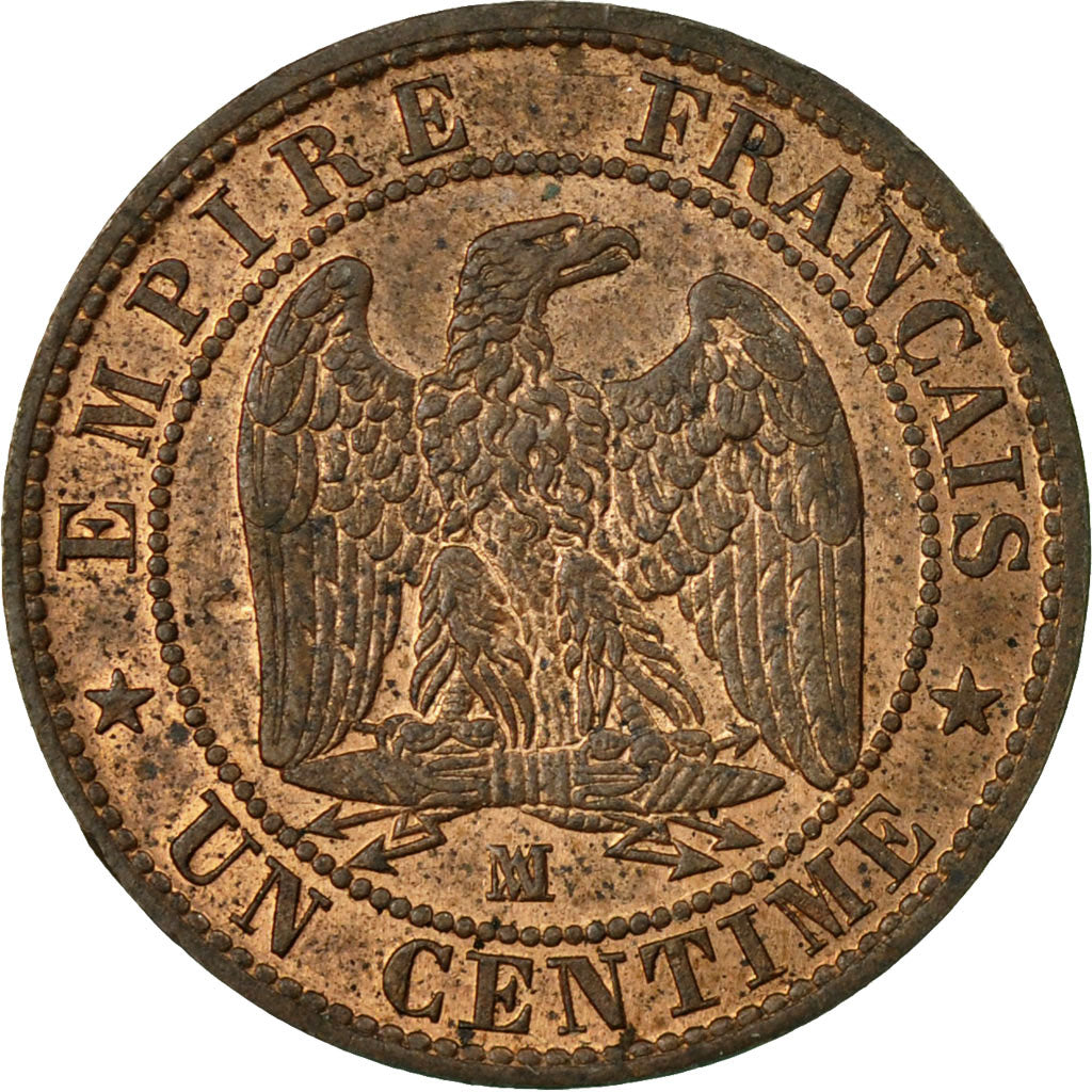 Coin, France, Napoleon III, Centime, 1854, Marseille, AU(55-58), Gadoury 86