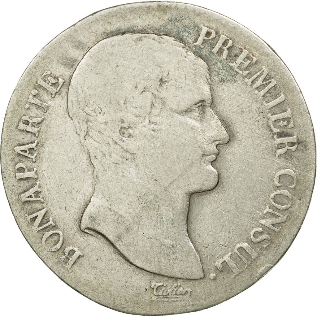 Francia, Napoleon I, 5 Francs, An 12, Nantes, Argento, MB, Gadoury:577