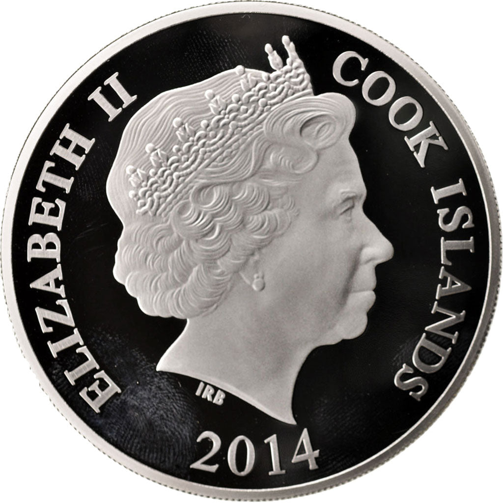 Moneta, Wyspy Cooka, Written Language, 10 Dollars, 2014, MS(65-70), Srebro