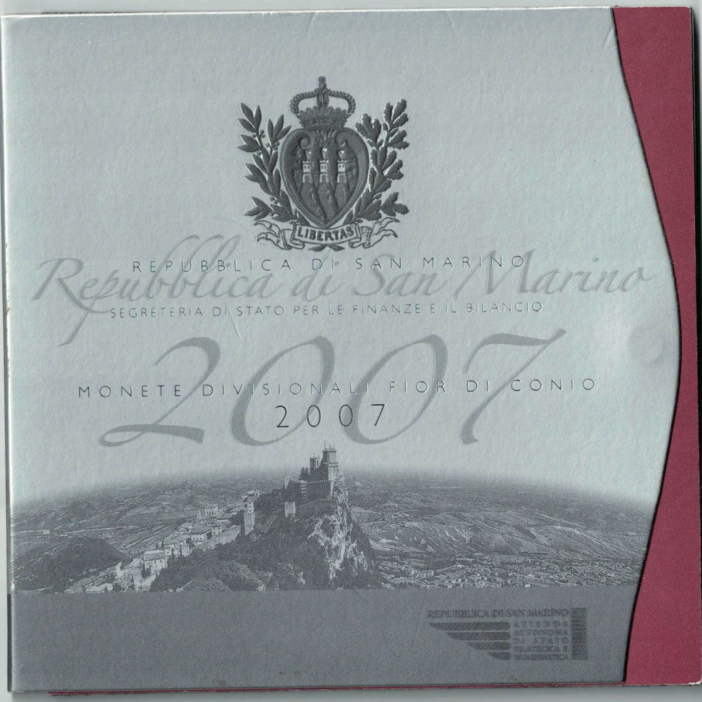 San Marino, Set, 2007, MS(65-70), Bimetaliczny