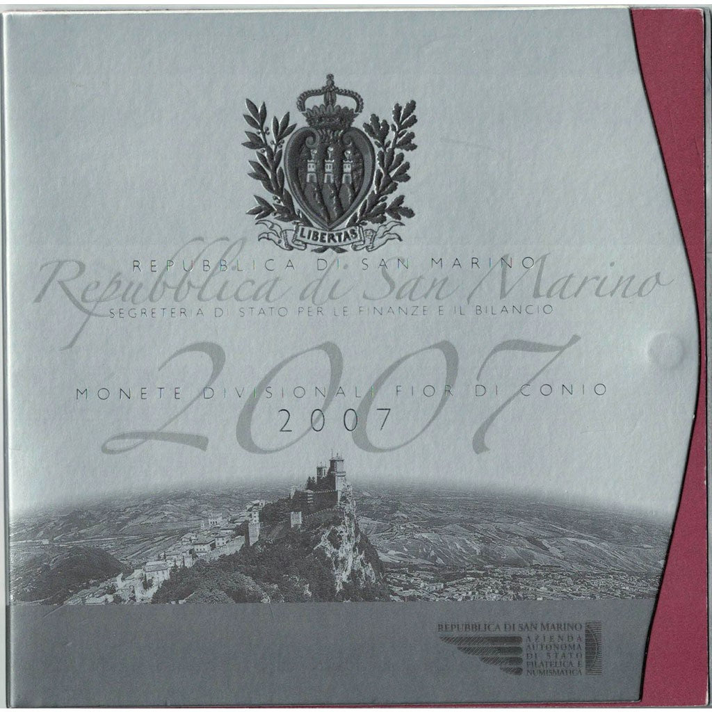 San Marino, Set, 2007, MS(65-70), Bimetaliczny