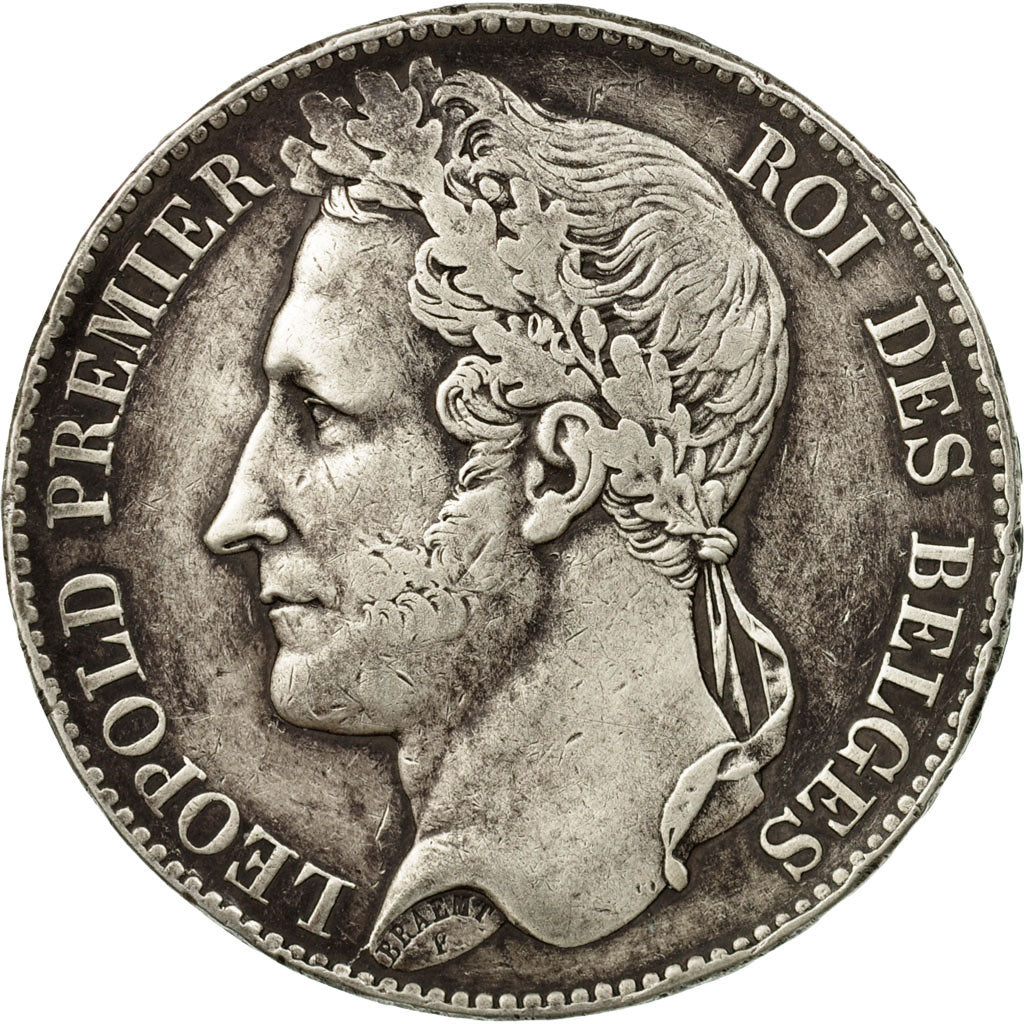 Münze, Belgien, Leopold I, 5 Francs, 5 Frank, 1848, SS, Silber, KM:3.2