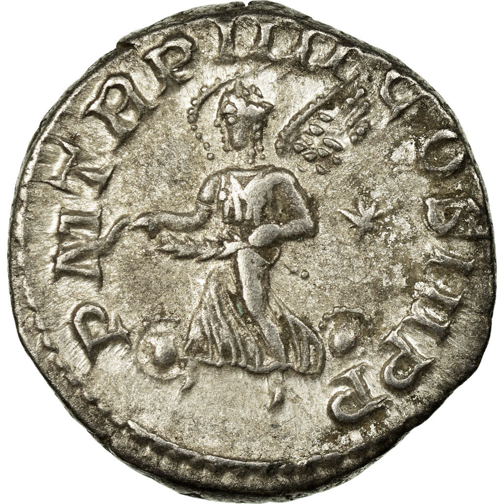 Elagabalus, Denarius, 221, Rome, Argento, BB+, RIC:45B