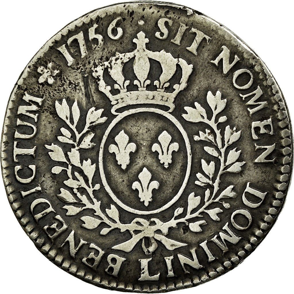 Monnaie, France, Louis XV, 1/2 Écu au bandeau, 1756, Bayonne