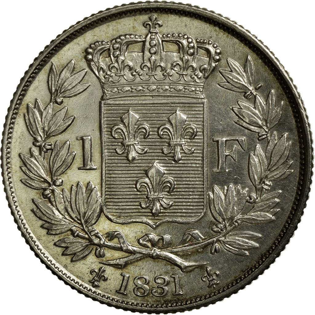 Frankrijk, Henri V, 1 Franc, 1831, Paris, Zilver, PR+, Gadoury:451, KM:28.2