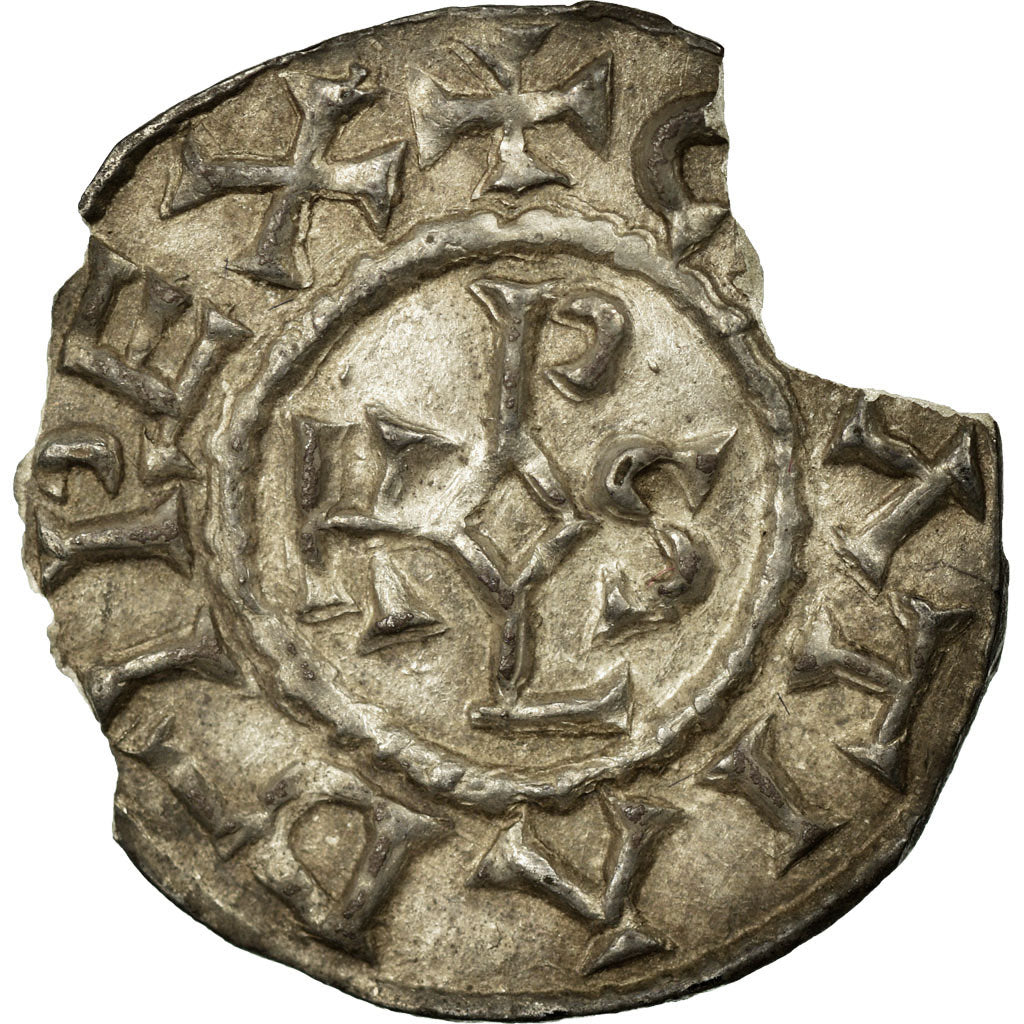 Francie occidentale, Charles le Chauve, Denier, 864-875, Abbaye de Saint-Denis