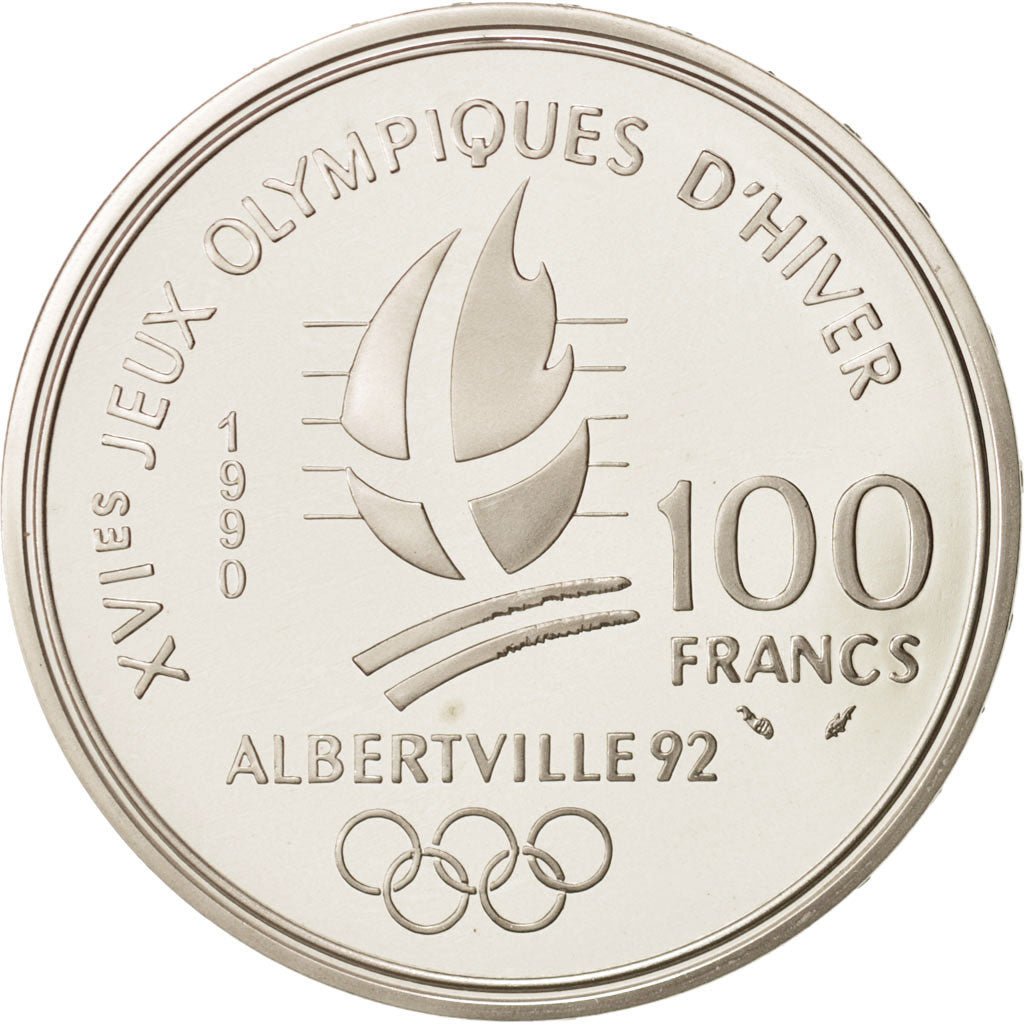 Coin, France, 100 Francs, 1990, MS(65-70), Silver, KM:980