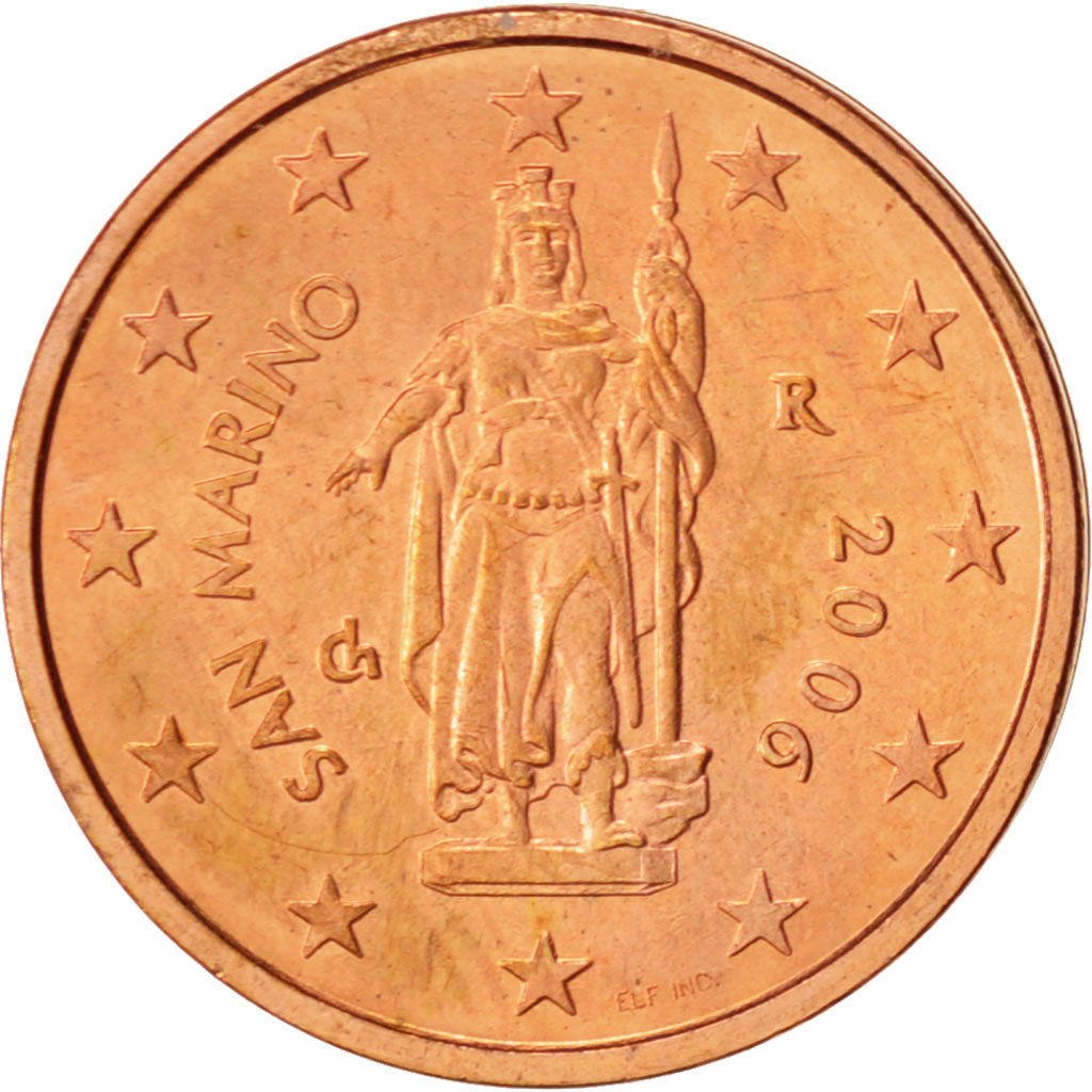 San Marino, 2 Euro Cent, 2006, MS(65-70), Copper Plated Steel, KM:441