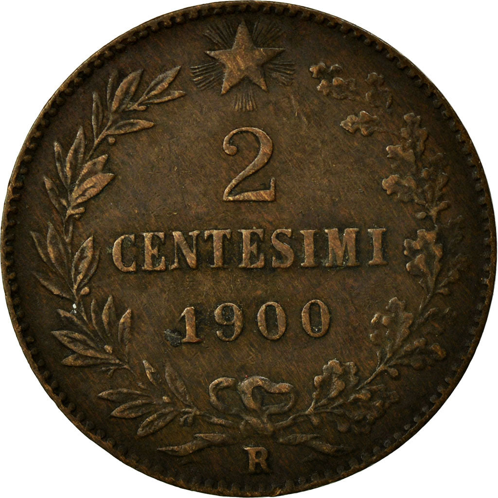Münze, Italien, Umberto I, 2 Centesimi, 1900, Rome, SS+, Kupfer, KM:30