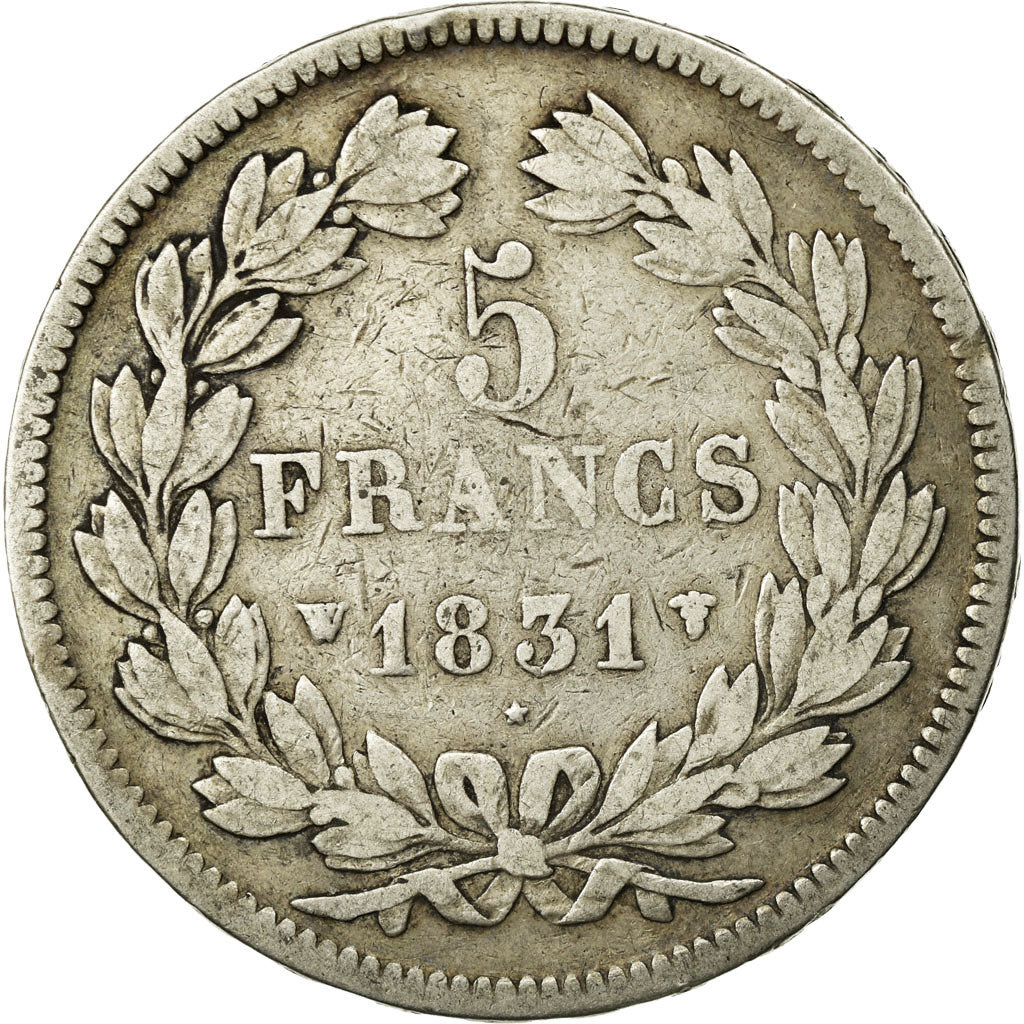 Monnaie, France, Louis-Philippe, 5 Francs, 1831, Lille, TB, Argent