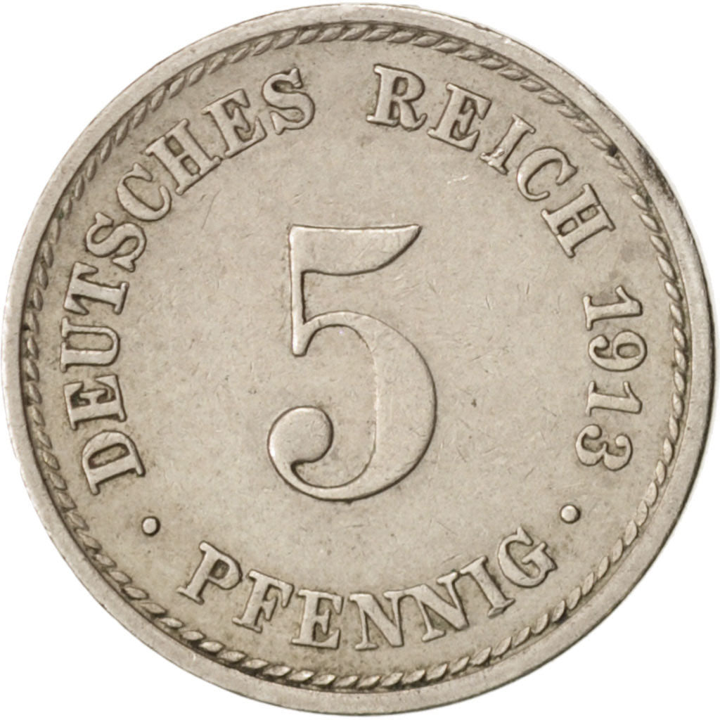 Monnaie, GERMANY - EMPIRE, Wilhelm II, 5 Pfennig, 1913, Berlin, TTB